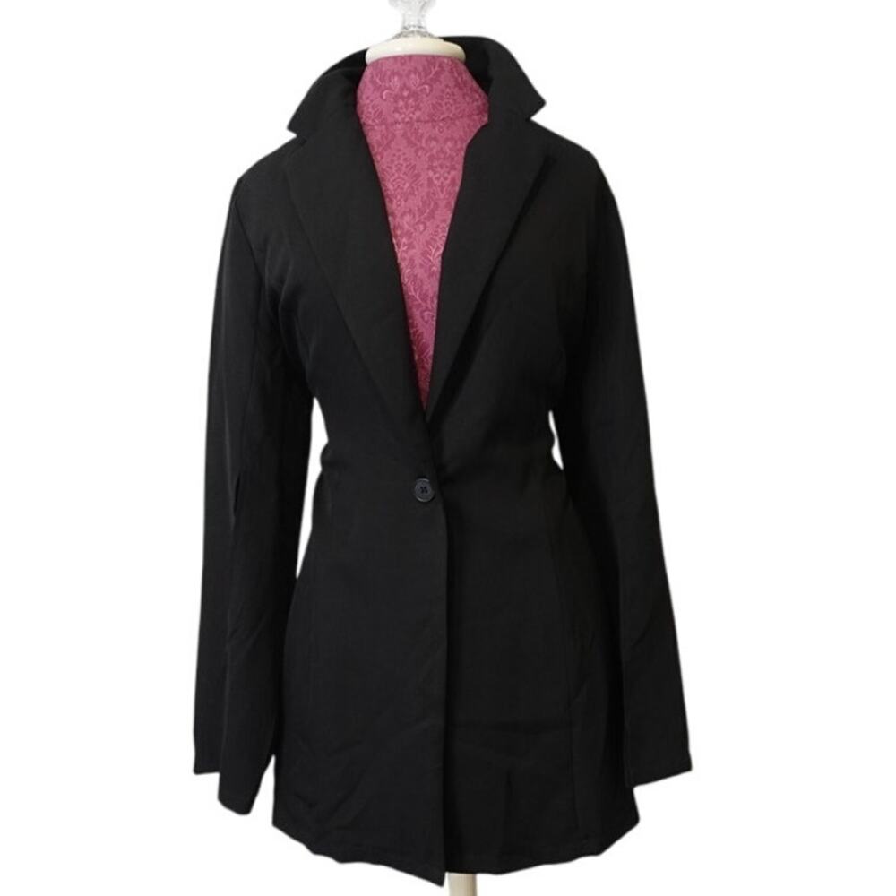 Black Slit Bell Sleeve Blazer size XL NWT